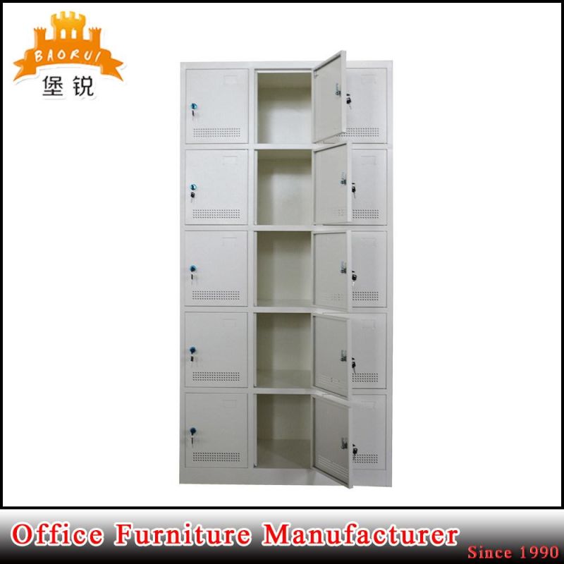 School Dormitory Used Storage Steel 15 Door Locker with Cheap Price