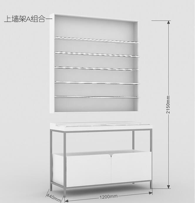 Fashion Retail Sunglasses Wall Display with Storage Base Drawer for Eyewear Store Optical Shop Interior Design