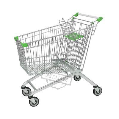 180L European Browsing Cargo Push European Shopping Trolley for Supermarket