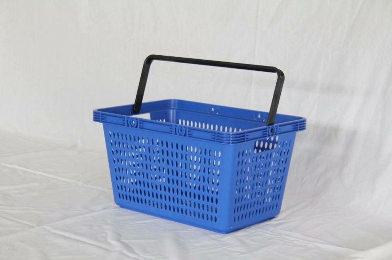 Low Cost Single Handle Small Hole Supermarket Shopping Hand Basket