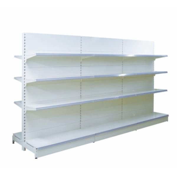 Luxury Double Sided Back Panel Shelf Supermarket Steel Shelf