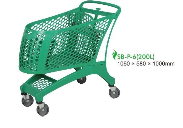 Supermarket Plastic Shopping Cart Trolley