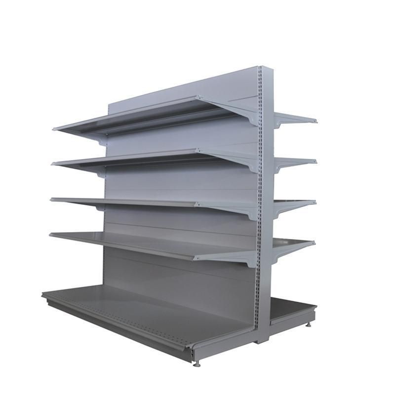 Newly Launched High-Quality Floor-to-Ceiling Metal and Wood Supermarket Shelves