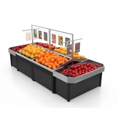 Fruit Shop Supermarket Stainless Steel Vegetable Produce Display Rack