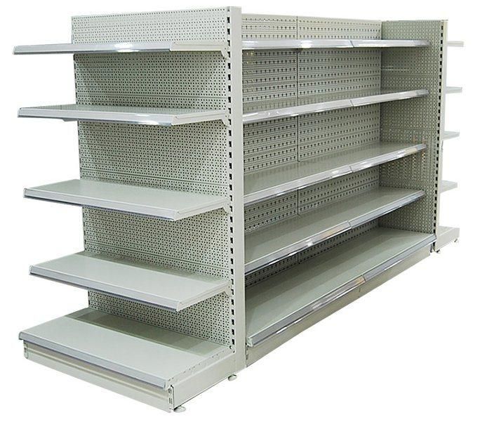 Flat Rear Wall Cable Car Supermarket Shelves