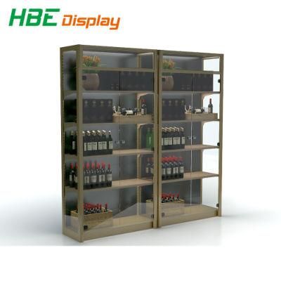 Supermarket Knock Down Modern Metal Wine Display Shelf