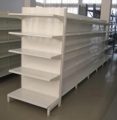 Double Sided 4 Layers Powder Coated Supermarket Shelf/ Gondola Rack