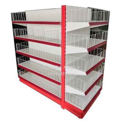 Double Sided New Xianda Shelf Carton Package Single Gondola Shelves