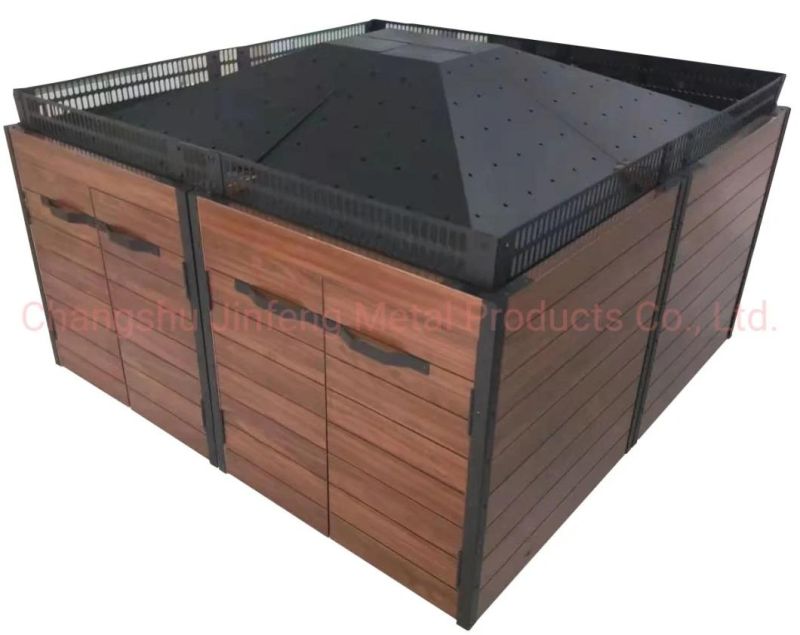 Supermarket Shelves Fruits and Vegetables Wooden Display Stand with False Roof