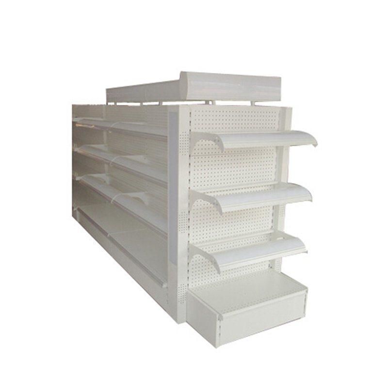 Supermarket Double Side Shelving Store Metal Racks Gondolas