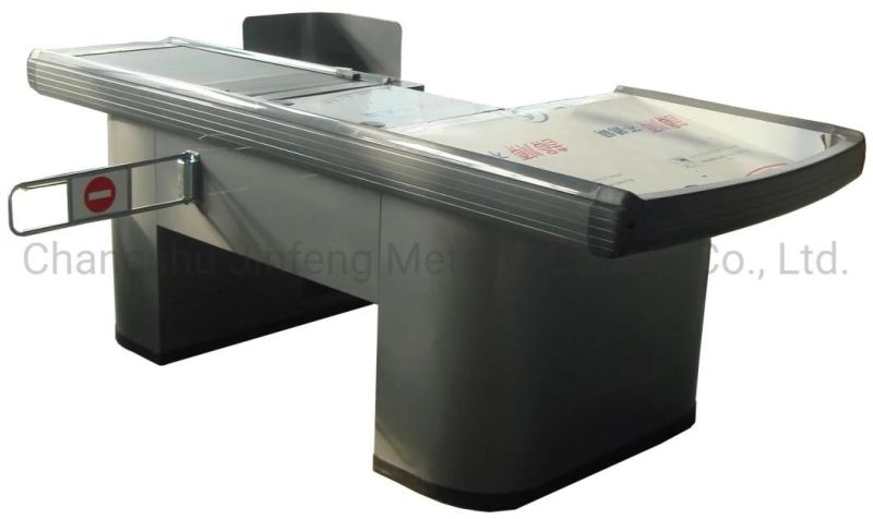 Supermarket & Store Fixture Checkout Counter with Conveyor Belt