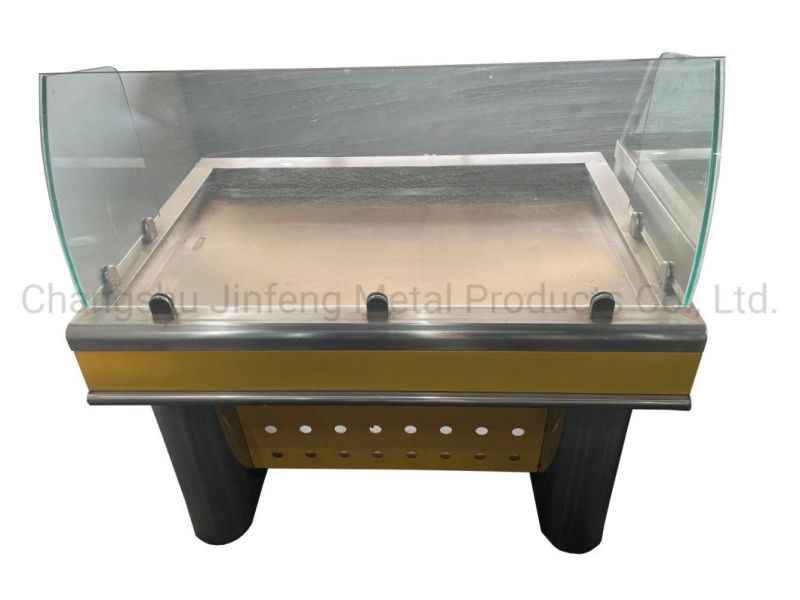 Supermarket Warmer or Fresh-Keeping Display Stand with Glass Cover