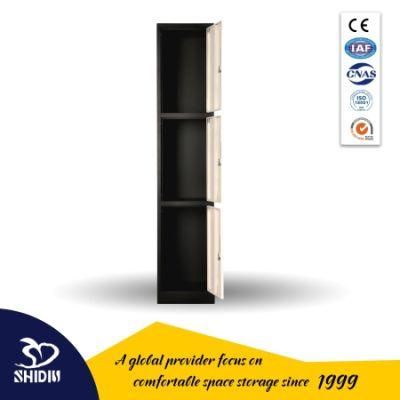 3 Door 1 Wide Metal Small Compartment Slim Locker for Office Staff