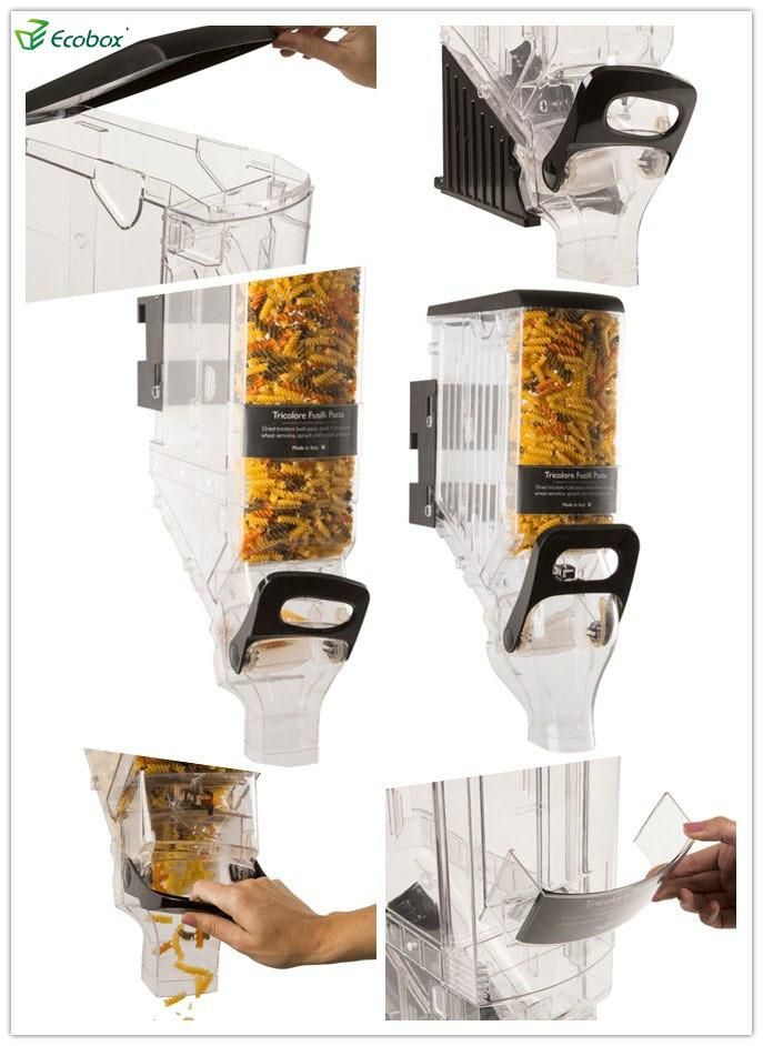 Popular Transparent Supermarket Container Gravity Food Dispenser