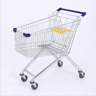 Hot Selling Hand Push Cart Supermarket Metal Shopping Trolley