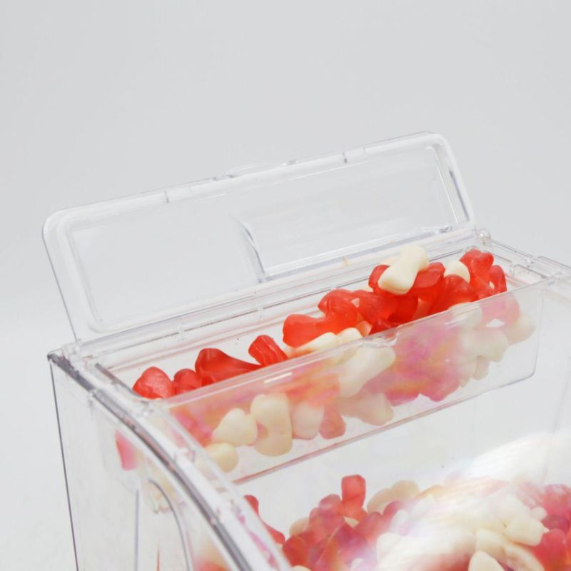 High Quality Strong PC Plastic Candy Bin Food Container Food Storage Bin with Foretaste Box