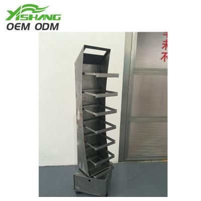 Customized 4-Layer POS Floor Salon Hair Color Metal Display Stand