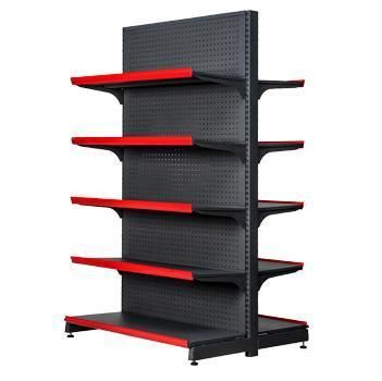 Supermarket Double Side Shelving Store Metal Racks Gondolas