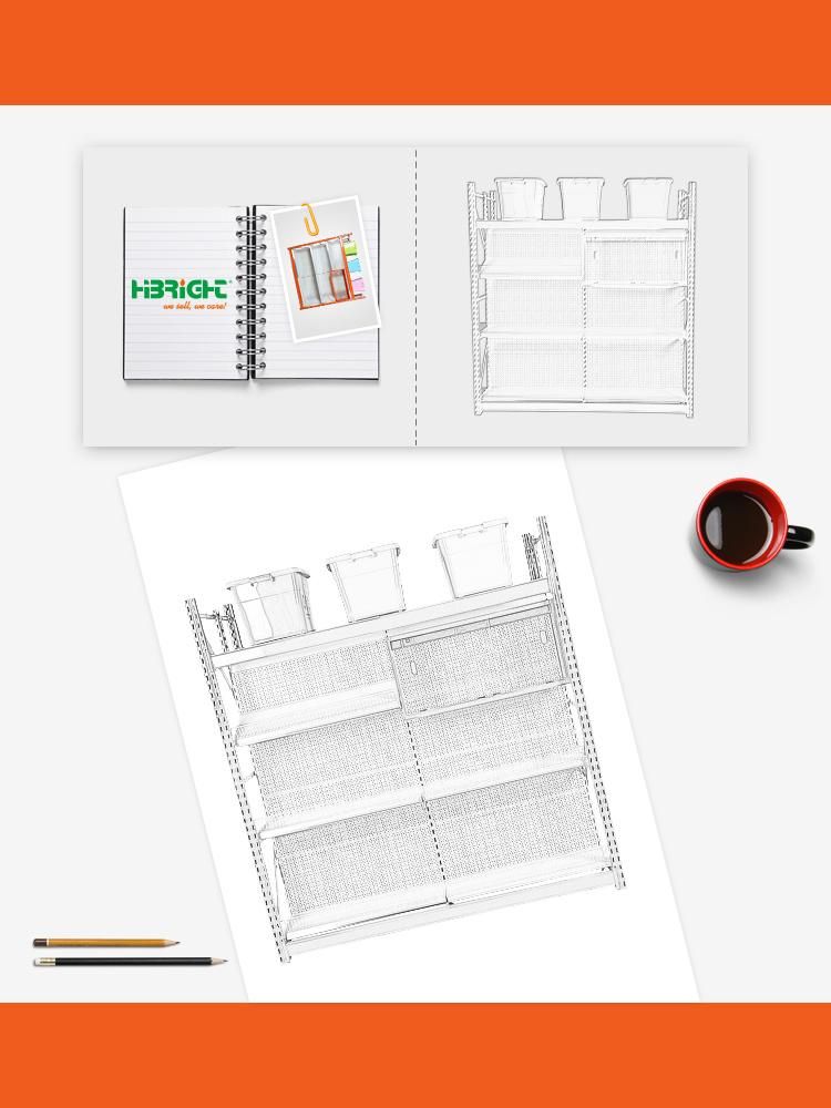 Heavy Duty Combined Integrated Gondola Shelving