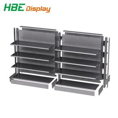 Single and Double Side Metal Gondola Supermarket Grocery Store Steel Gondola Shelving