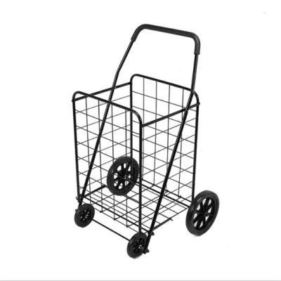 Factory Multi Functional Grocery Utility Cart Portable Folding Metal Supermarket Trolleys