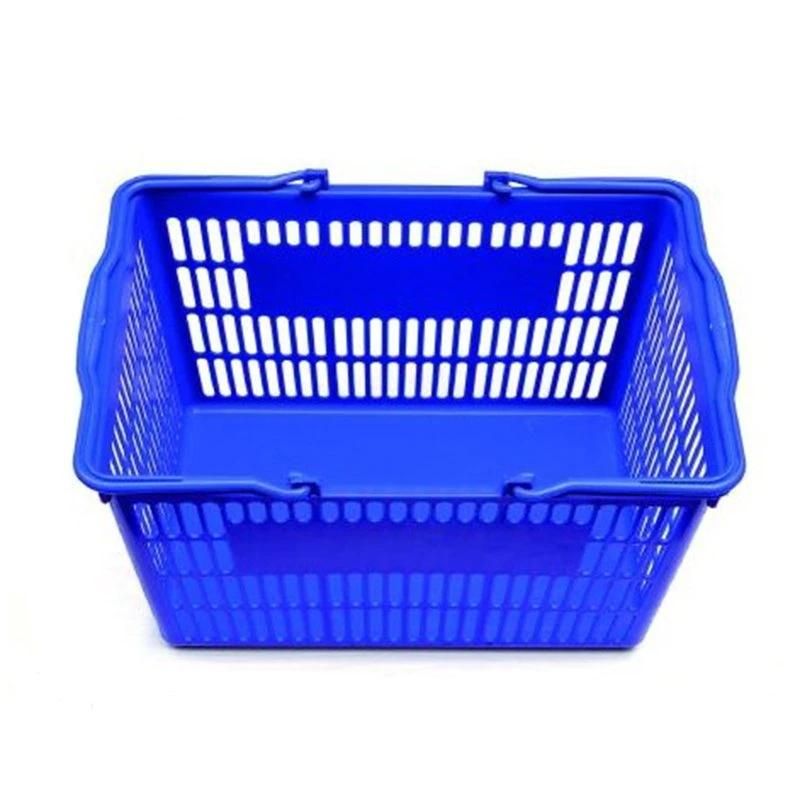 Shopping Basket Wholesale Portable Plastic Shopping Rolling Basket