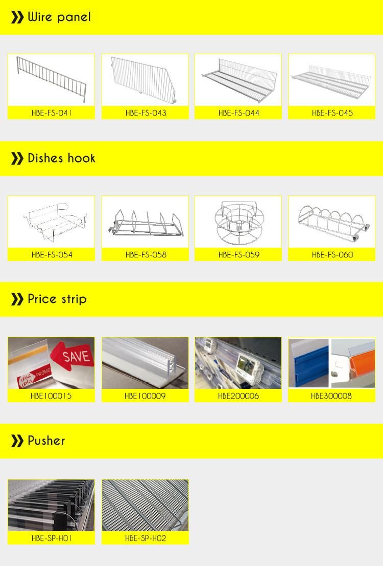 Metallic Material and Light Duty Style Supermarket Corner Display Gondola Shelf