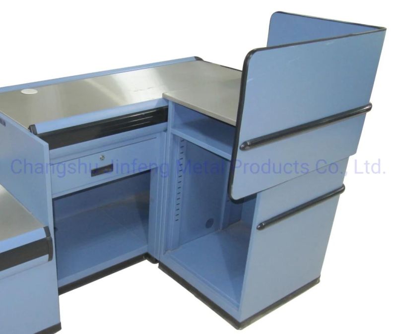 Supermarket Fixture Checkout Counter Modern Design Cashier Desk