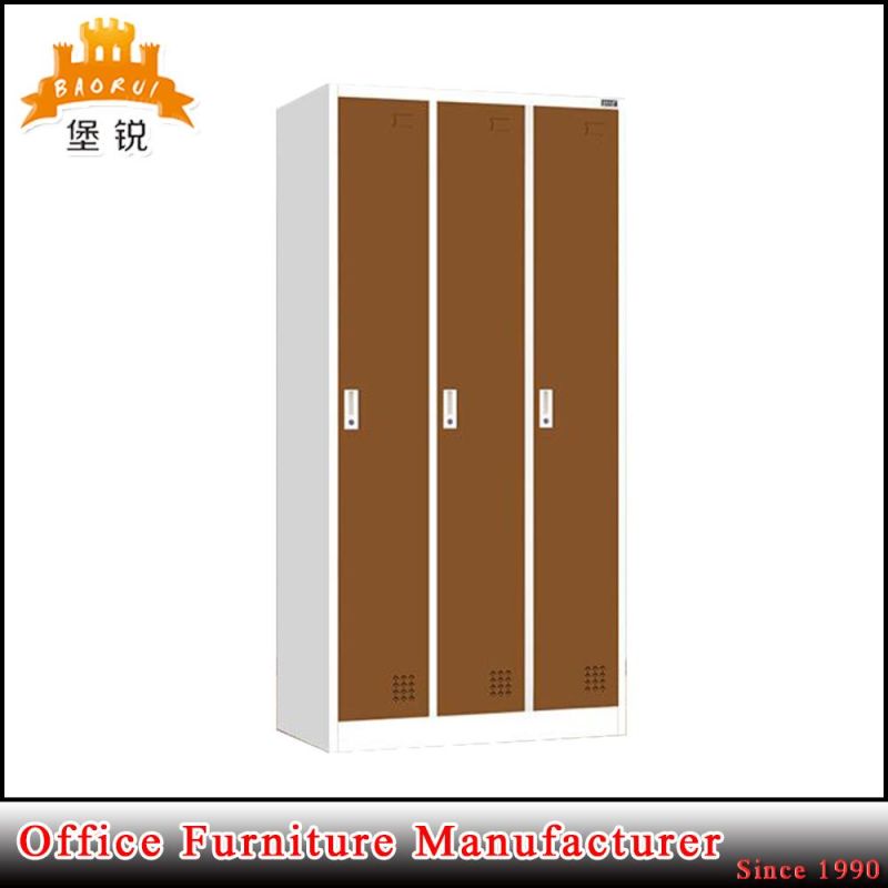 Jas-026 Nice Look Colorful 3 Door Metal Locker for Office School Use