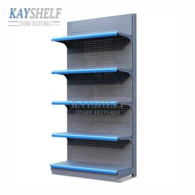 Metal Iron Steel Pegboard Back Panel Store Shelves Gondola Display Supermarket Rack