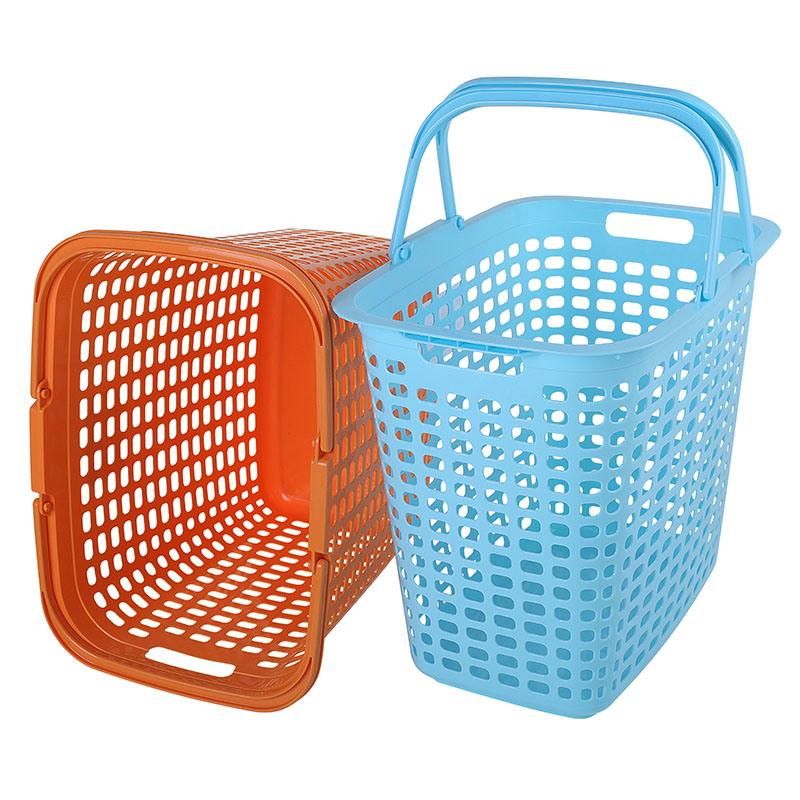 PP Plastic Laundry Storage Baskets with Handles Logo Printing