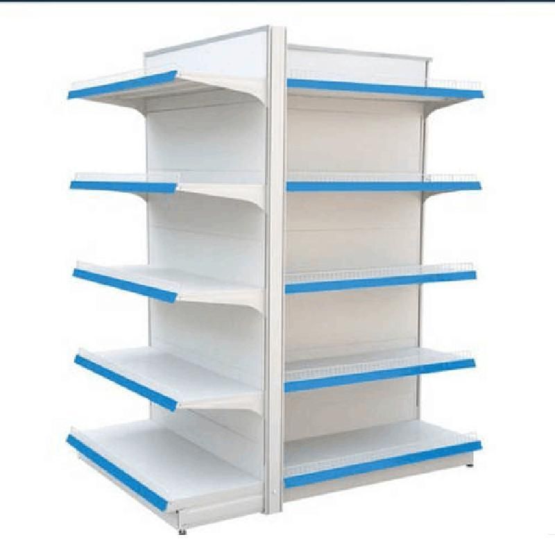 Double Side Shelf Punch Board Grocery Shelf Metal Racks Gondolas