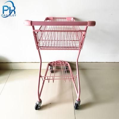 High Quality Japanese Style Trolley Double Basket Cart