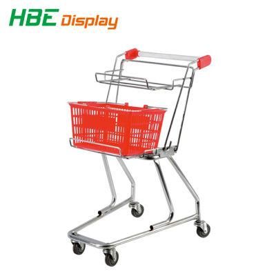 2-Tier Convenient Store Supermarket Metal Basket Trolley