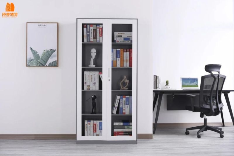 Modern Design Office 5 Door Cabinet with Glass Door