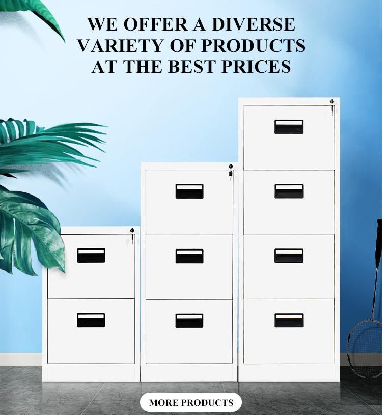 Knock Down Office Furniture 4 Drawers Storage Metal Filing Cabinets