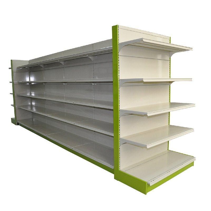 Quality Supermarket Shelves Metal Double Sided Display Rack Supermarket Display