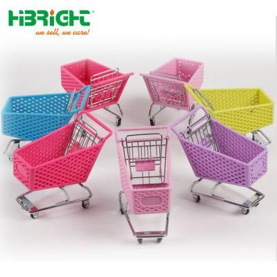 Good Quality Plastic Metal Mini Gift Shopping Trolley Cart