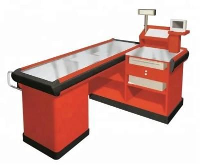 Convenience Store Supermarket Stainless Steel Retail Design Cashier Counter