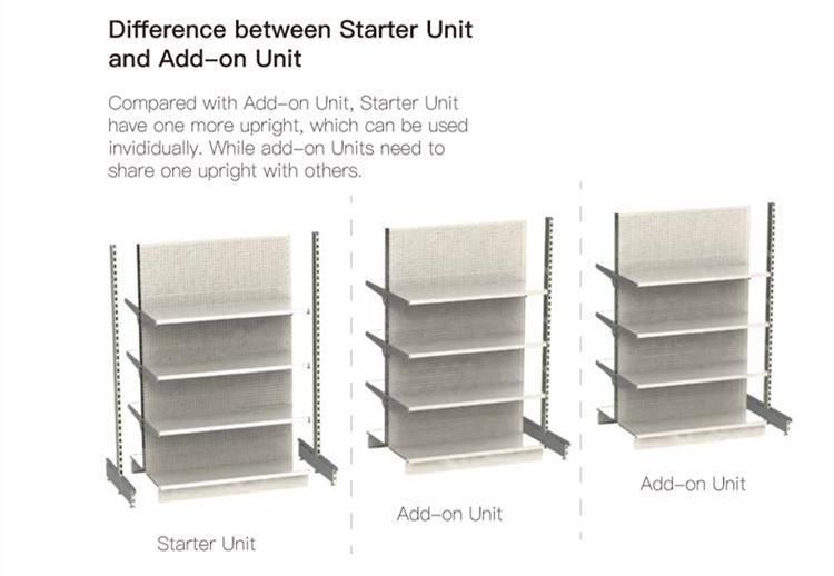 Double Side Supermarket Shelf Good Quality