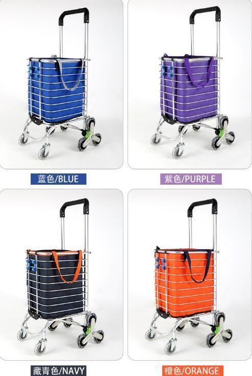 China Supplier High Quality Portable Aluminum Folding Shopping Cart Stair Climber