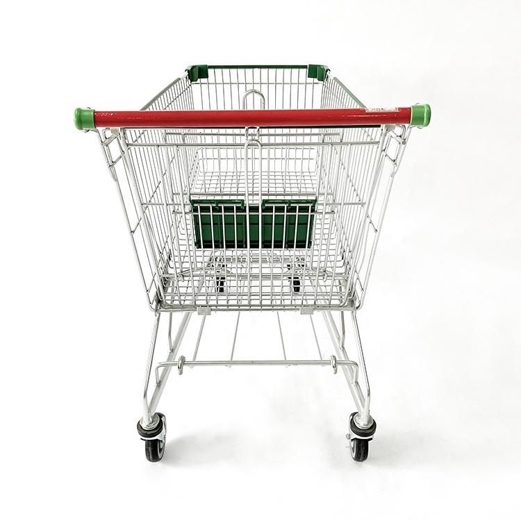 High Quality Germany Style Customized Supermarket Metal Shopping Trolley Cart