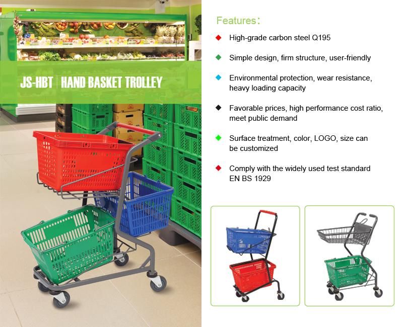 Factory Direct Sale 210L European Modern Escalator Metal Supermarket Carts (JS-TAS07)