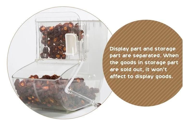 Supermarket Candy Shelf Bulk Food Bins for Zero Waste Shopping