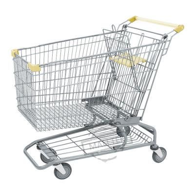 Useful Supermarket Shopping Galvanized 180L Trolley with Belt