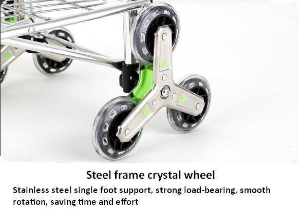 China Factory Lightweight Aluminum Foldable Trolley Cart for Carrying Vegetables & Fruits