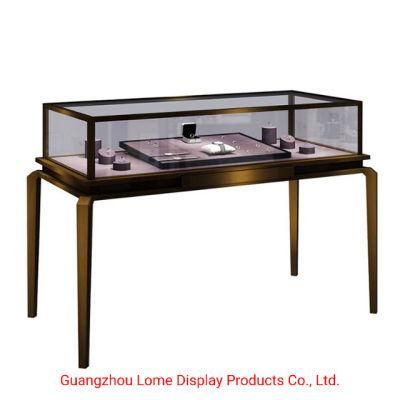 Perfume Shop Showcase Exhibition Counter Interior Design Metal Glass Jewelry Display Case