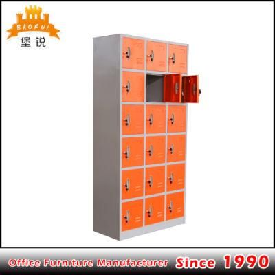 18 Compartment Sports Gym Changing Room Metal Lockers Steel Locker Cabinet