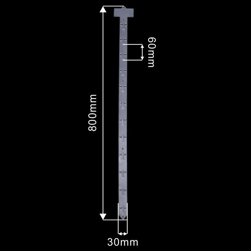 Supermarket Clear Pop Shelf Edge PP Hanging Merchandising Clip Strips