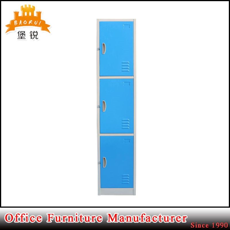 Padlock Design Three Layers 3 Door Steel Locker